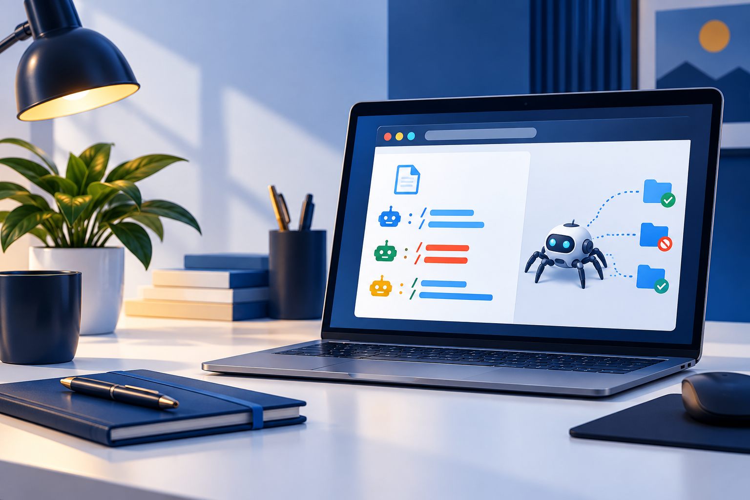 Search crawler rules being organised into a robots.txt file