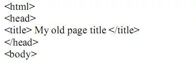 Simple HTML example containing a page title