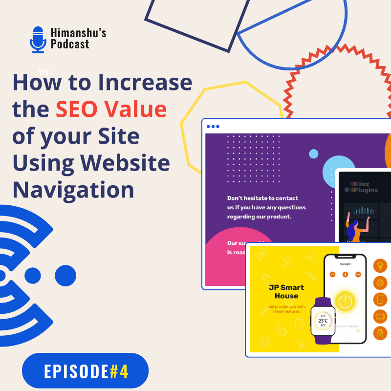 Himanshu podcast artwork about website navigation and SEO