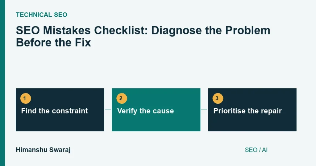 Find the constraint, then Verify the cause, then Prioritise the repair
