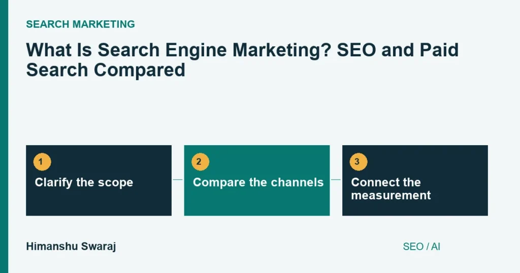 Clarify the scope, then Compare the channels, then Connect the measurement