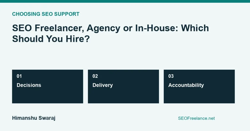 SEO Freelancer, Agency or In-House: Which Should You Hire?