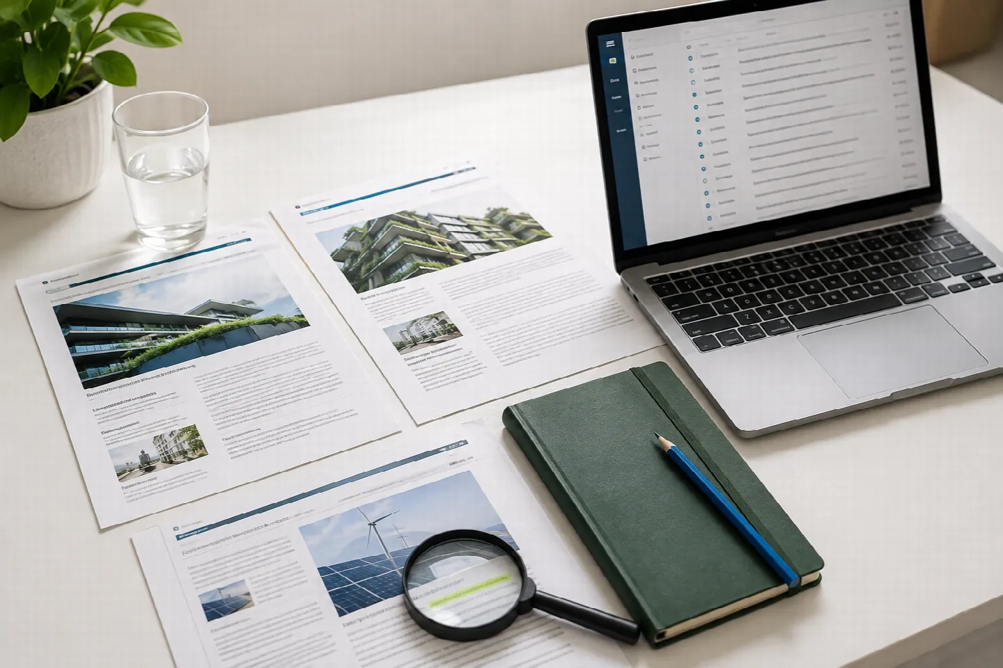 Publisher research materials and an outreach workspace