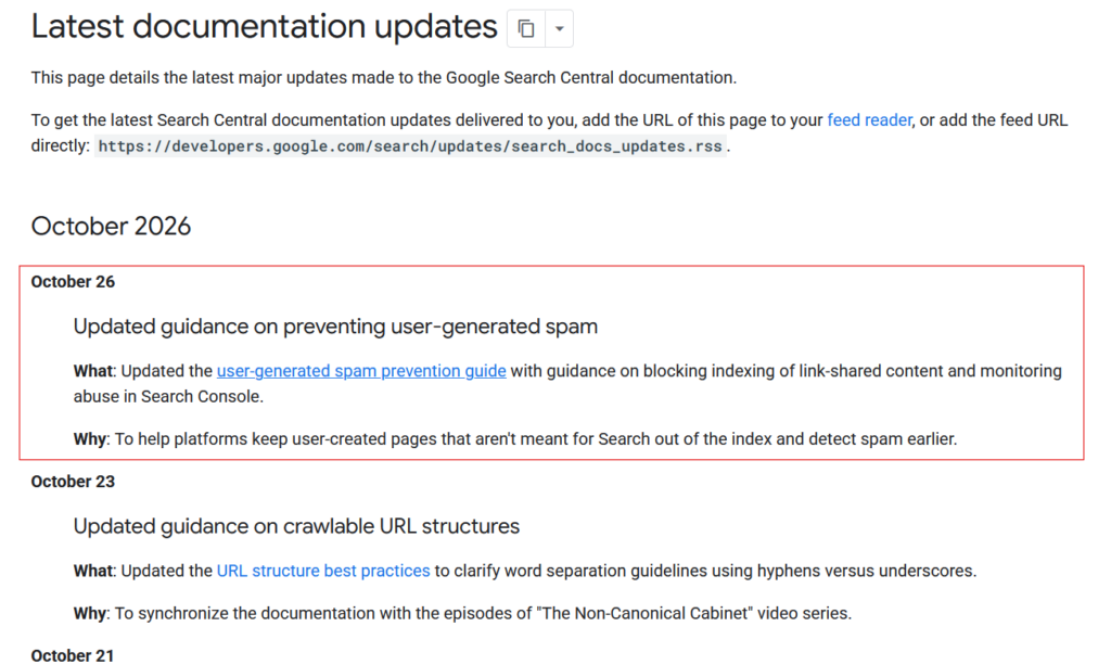 Google spam update 26 Oct 2026